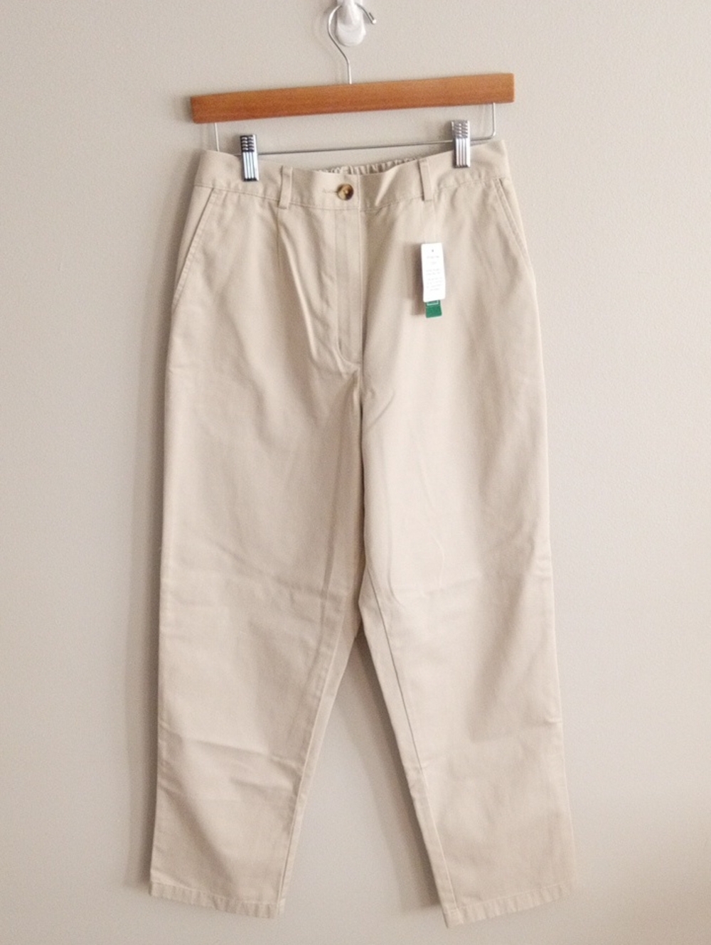 L.L. Bean Khaki Pants Light Beige Straight Leg Size 10